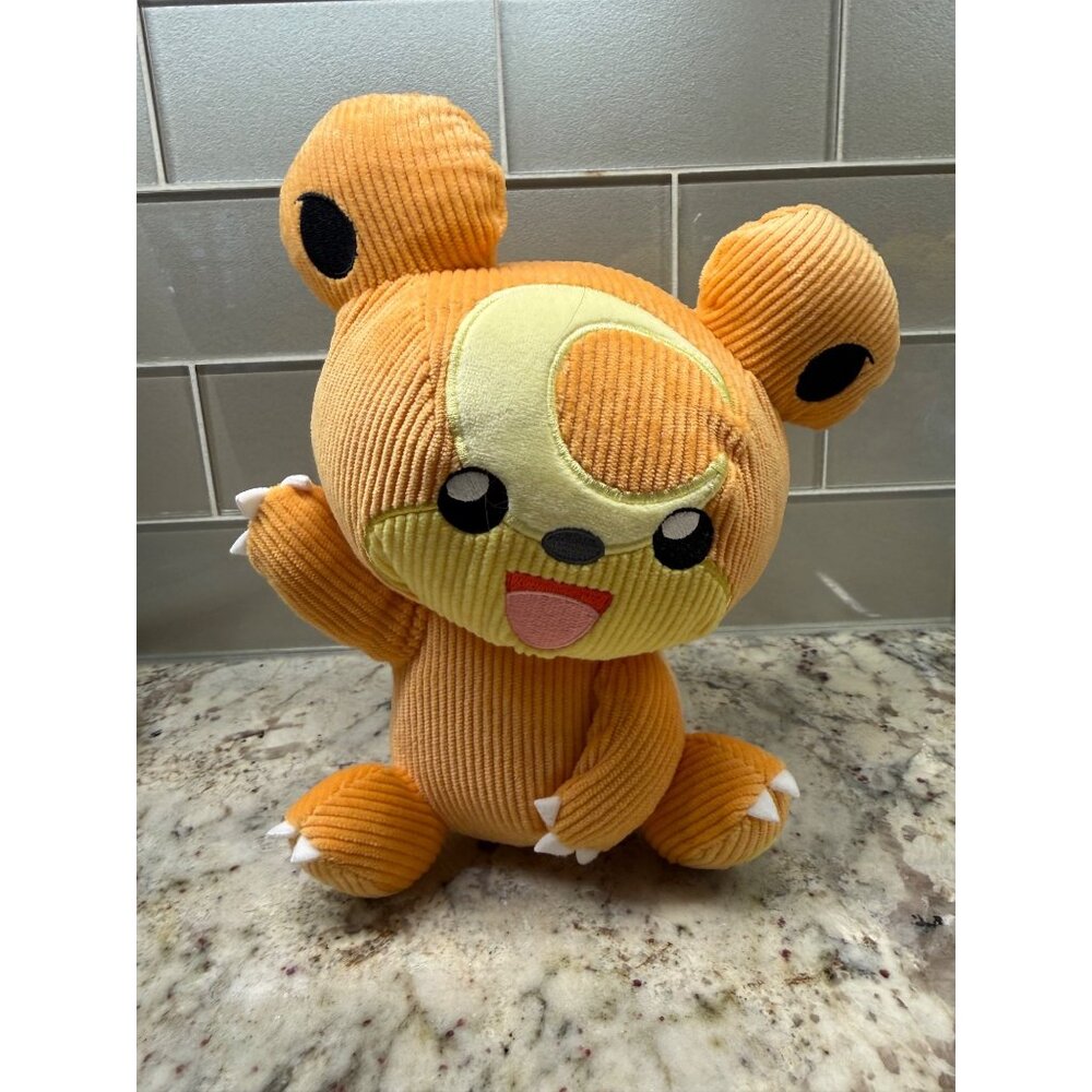 Teddiursa Orange Corduroy Plush Toy  By Pokemon 2022 Collectible imaginary play